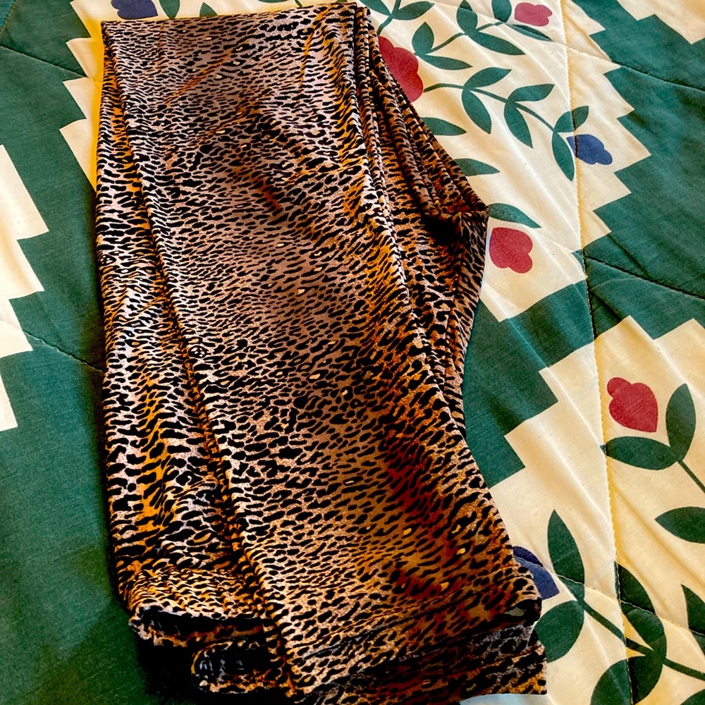Leggings, Faux Leopard print, Shosho, Small